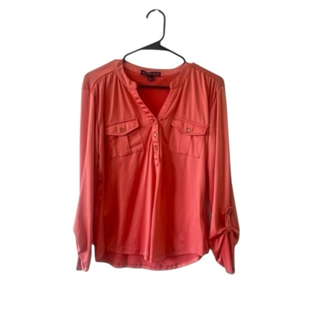 Peach Long Sleeve Blouse